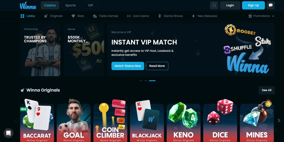 Winna homepage